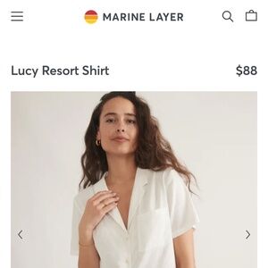 Marine layer Lucy Resort Shirt, Medium